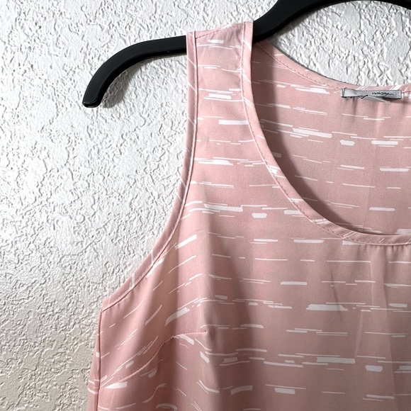 Halogen Blush Pink White Sleeveless High Low Tank Tops Blouse Casual Spring - Picture 7 of 7